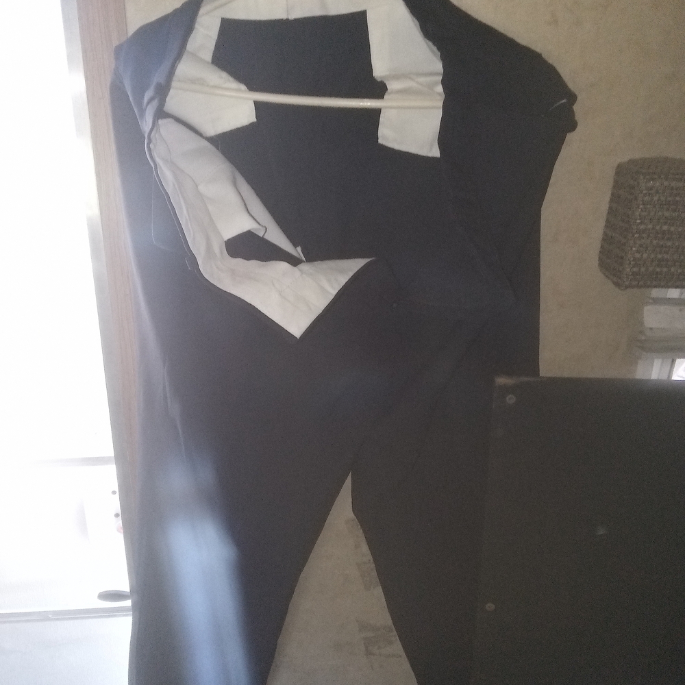 Alan Flusser Black Dress Pants Classic Formal Wear